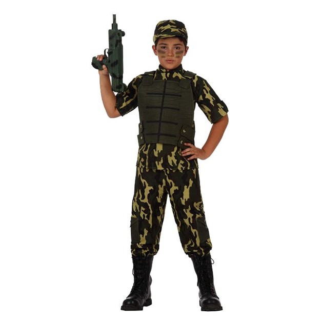 Disfraz de Militar verde para hombre