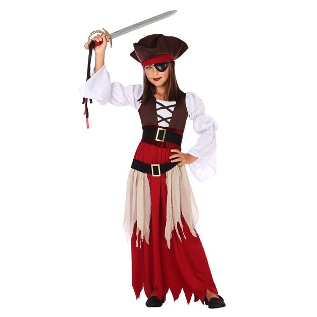regular industria Disciplina Disfraz de Pirata Bucanera para niña