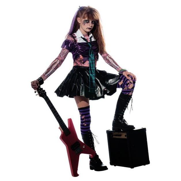Disfraz de Rockera Zombie para niña marca Rubies