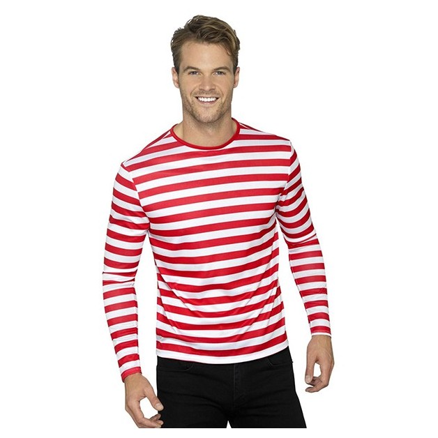 Camiseta niño rayas rojas y blancas online