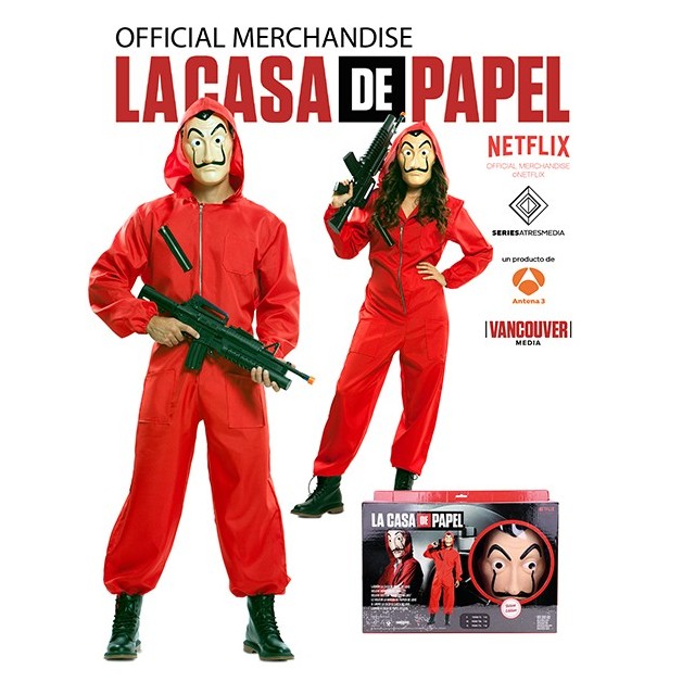 Disfraz de Ladrón de La Casa de Papel para adulto, Versión Deluxe