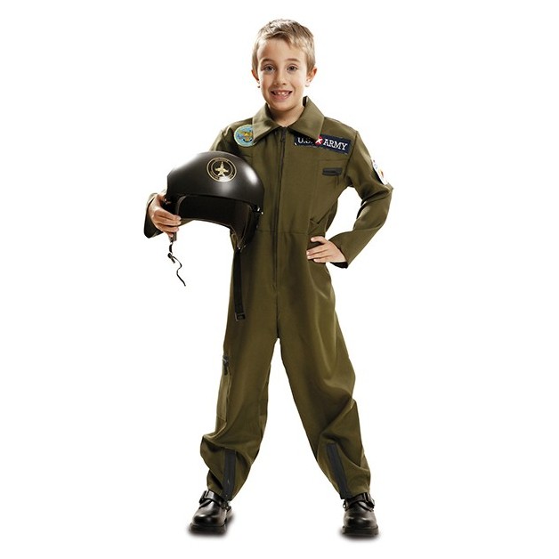 tuyo Tropezón acumular Disfraz de Piloto de Combate para niño
