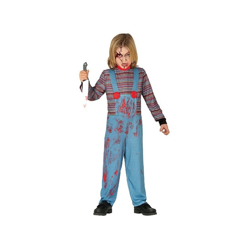 Disfraz muñeco diabolico barato para niño talla 10-12 años