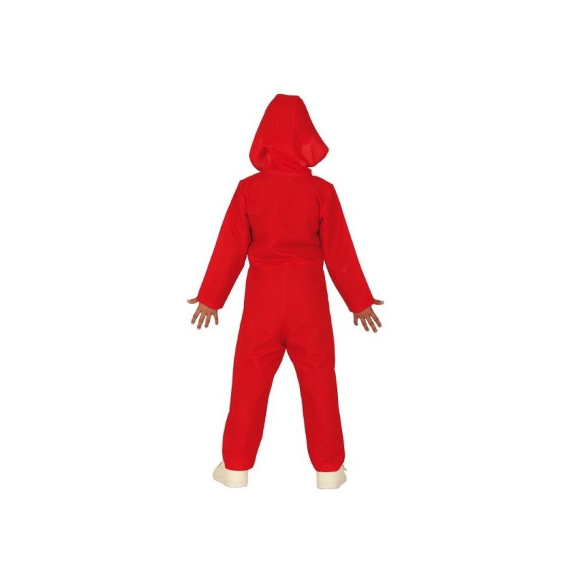 Disfraz de Ladrón de Bancos con mono Rojo para hombre
