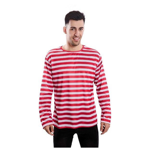 CAMISETA A RAYAS ROJA Y BLANCA