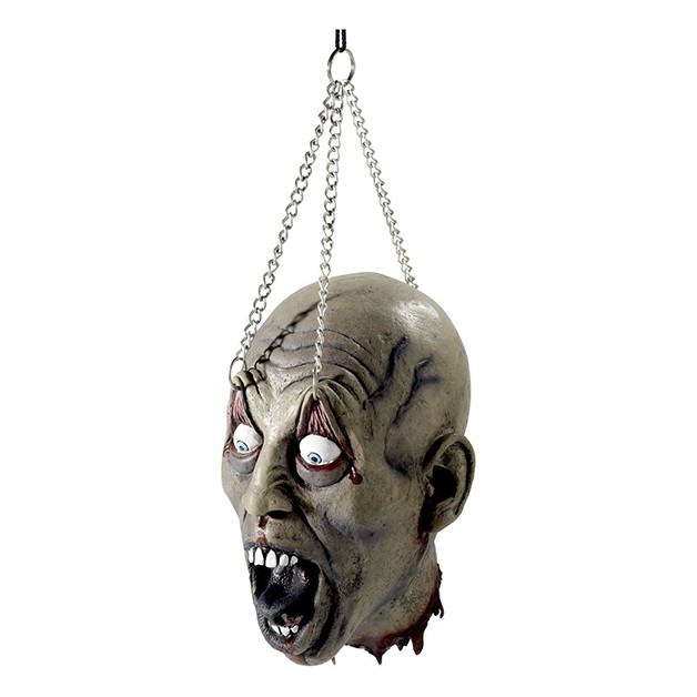 cabeza cortada con cadenas