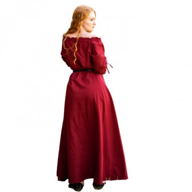 Vestido medieval mujer, ropa larp, recreación medieval, vestido de lino  medieval, regalo de Navidad -  España