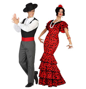 DISFRAZ DE TRAJE DE FLAMENCA. TALLA 4. - Juan y Ana